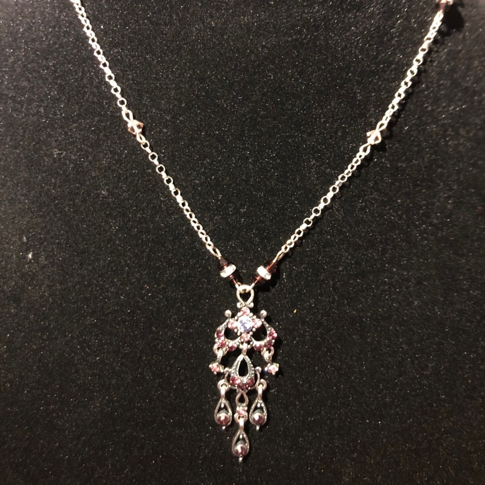 SS Swarovski Crystal Lariat, Owl Pendant Choker